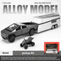 Cyber Truck Pickup Trailer RV Metal Alloy Toy Car Model Die-Casting Off-Road Vehicle Men's Gift Collection Truck Ornaments