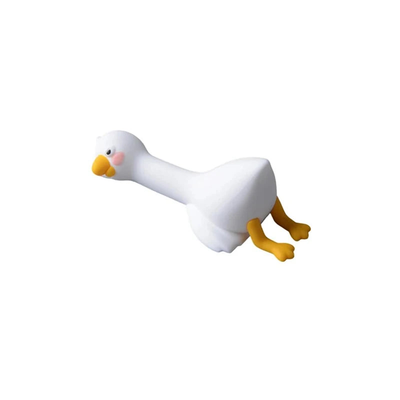 Resin Cartoon Animal Decor For Desk Car Dashboard TV Monitor Gift Idea Cute 3D Duck Figurine Mini Resin Duck Ornament Playful[Q]