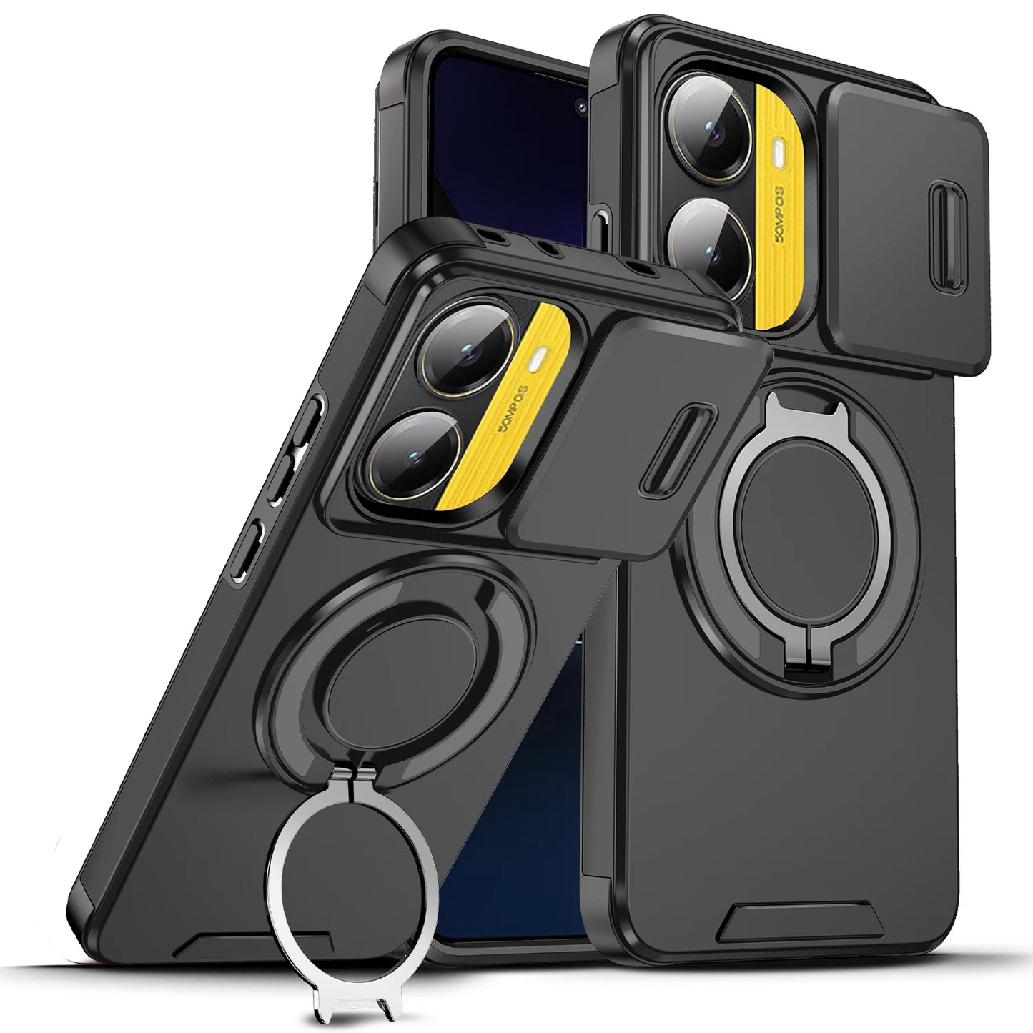 For Poco X7 Pro 5G Case Lens Protect Shockproof Armor Cover for Poko Little X7 X7 Pro X7pro Pocox7pro Car Magnetic Holder Funda