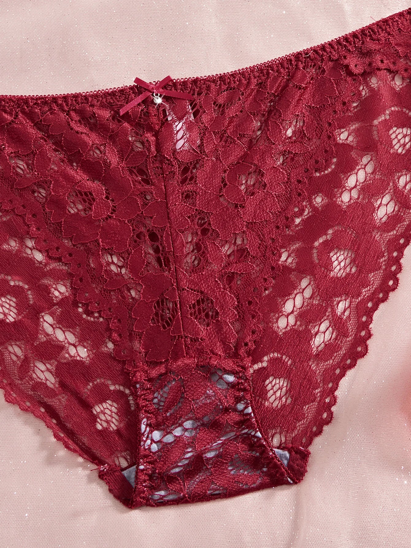 6-Piece Set Women's Underwear Set Sexy Patterned Lace Patchwork No Lining Comfortable Fitting Women's Push-Up Bra Sexy Lingerie