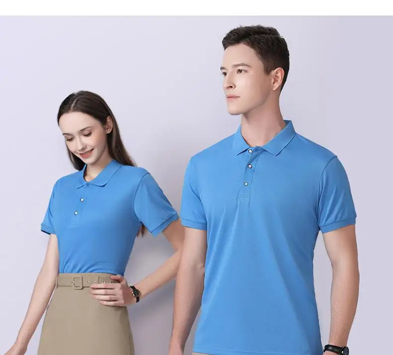 2025 Summer Causal Polo Shirt Custom Logo Printed Text Picture Brand Embroidery Personal Design Breathable Men And WomenTops