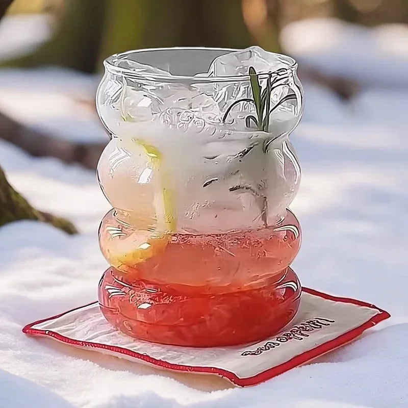Creative Glass Cup Transparent Heat-resistant Tumbler Juice Milk Coffee Mug Home Water Glasses Beer Cocktail Glasses Drinkware
