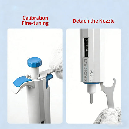 Laboratory Pipette Adjustable Single Channel Digital Micropipette With Pipettor Tips