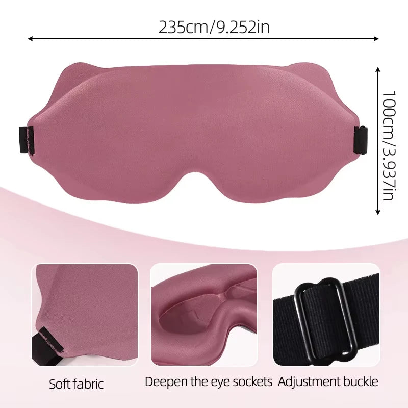 3D Sleeping Mask Block Out Light Soft Padded Sleep Mask For Eyes Slaapmasker Eye Shade Blindfold Sleeping Aid Face Mask Eyepatch