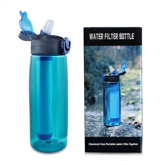 Water Purifier Water Kettle with Filter Outdoor Camping Sports Survival Emergency Supplies Water Filter Filtration System Bottle