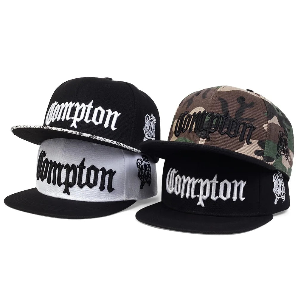 Men's Spring and Summer Hip-hop Hats Wide-brimmed Letters Camouflage Baseball Caps Youth Trendy Handsome Flat-brimmed Hats