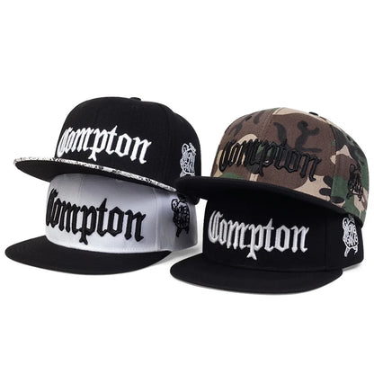 Men's Spring and Summer Hip-hop Hats Wide-brimmed Letters Camouflage Baseball Caps Youth Trendy Handsome Flat-brimmed Hats