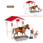 Oenux Farm Horse Race Model Action Figures DIY Equestrianism Horseman Animals Figurine Cute Education Collection Kids Toy Gift