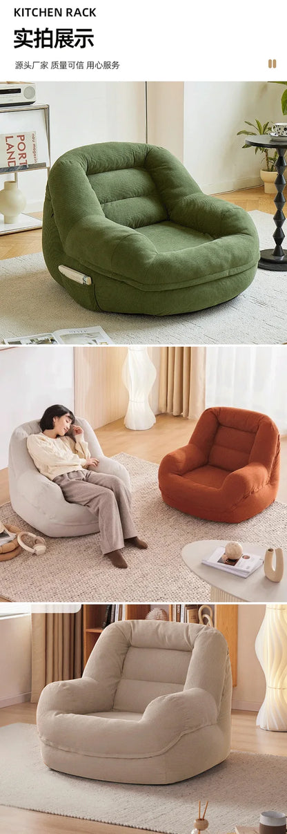 Sofa Balcony Bedroom Lazy Sofa Small Apartment Living Room Single Sofa Can Lie Down and Sit Internet Celebrity Tatami