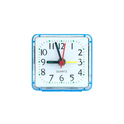 Table Clock Square Alarm Clock Small Alarm Electronic Bed Compact Travel Clock Quartz For Child Students Desk Alarm