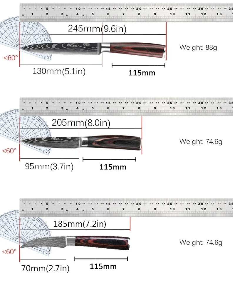 WXCOO Boning Knife Professional Kitchen Knives Stainless Steel Knife Paring Cooking Knives Fruit Peeling Meat Cleaver Knife