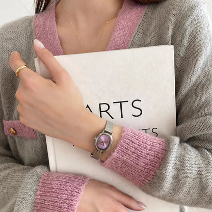 Simple Brand Women Watch Small Oval Dial Green Ladies Wristwatches Luxury Girl Gift Watch Dropshipping Relojes Para Mujer