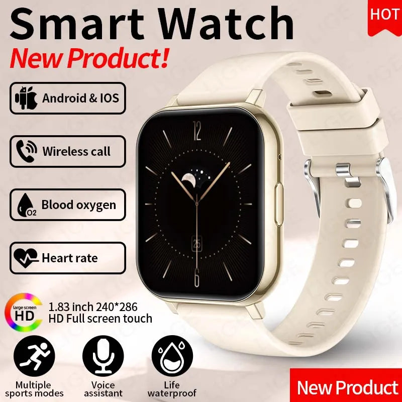 LIGE Fashion Smart Watch Women Bluetooth Call Women‘s Health Monitor Heart Rate Blood Oxygen Sports Fitness Smartwatch For Men