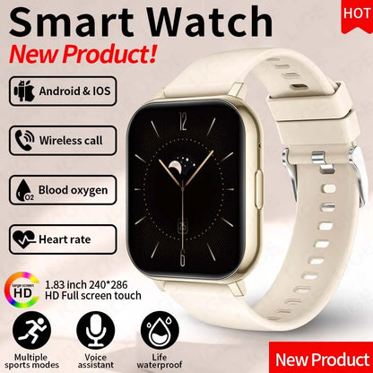LIGE Fashion Smart Watch Women Bluetooth Call Women‘s Health Monitor Heart Rate Blood Oxygen Sports Fitness Smartwatch For Men