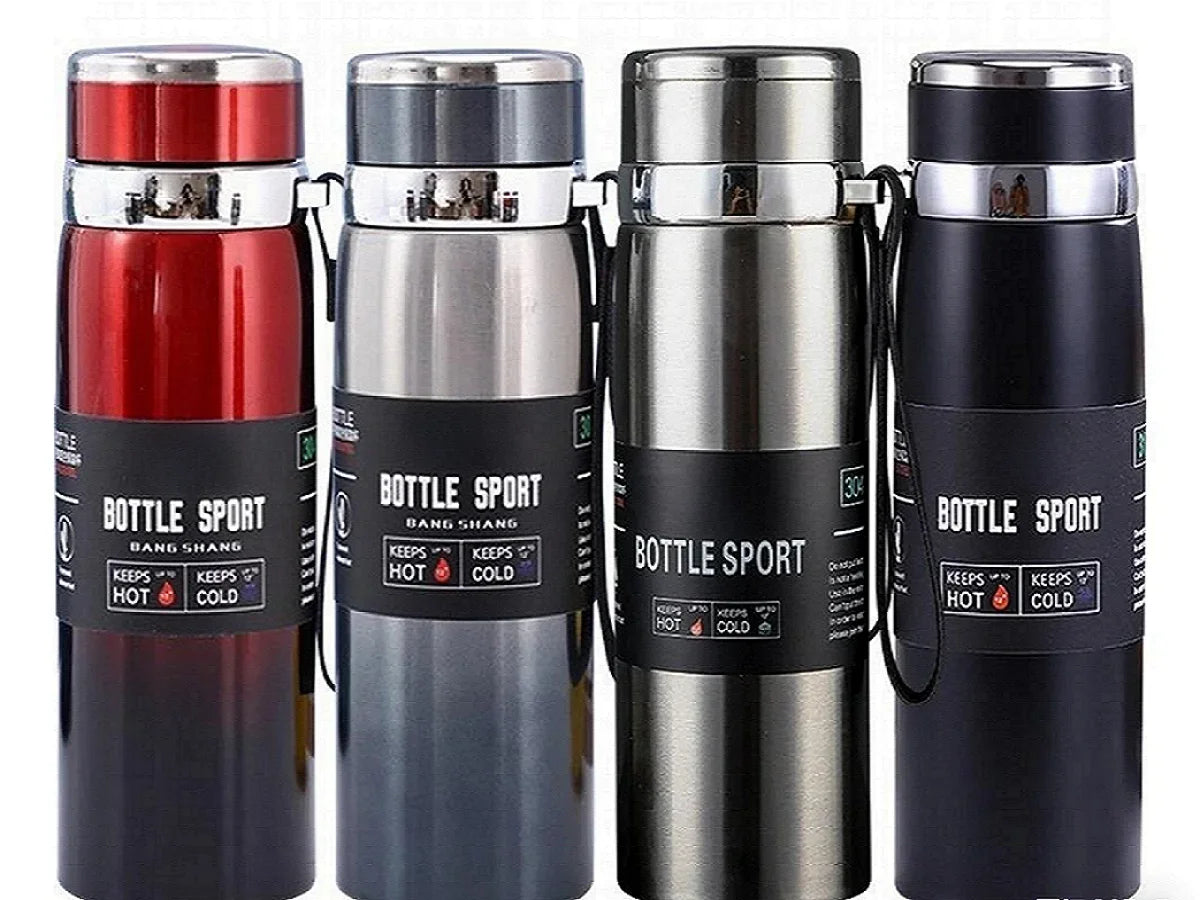 1L Stainless Steel Vacuum Insulated Thermal Flask Bottle for Hot Cold Water Coffee Tea Portable Double Wall BPA Free