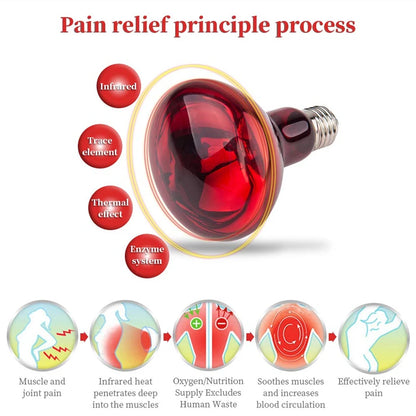 ZONGKUNG Physiotherapy Lamp Massage Tools Infrared Heat Heating Therapy Light Pain Relief Health Care Black Relief Pain Tools