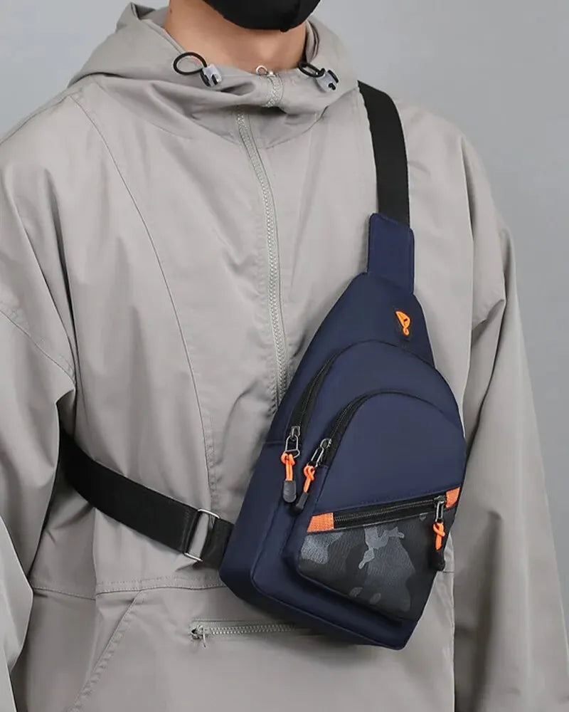 Rilibegan Nylon Men's Chest Bag 2023 New Portable Casual Shoulder Bag Trendy and Unique Design Crossbody Bag