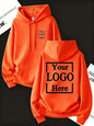 Customize Womens Hoodies Street Oversized Pocket Sweatshirts Hip Hop Unisex Tops DIY Your Logo/Graphic Pullovers Woman Clothes