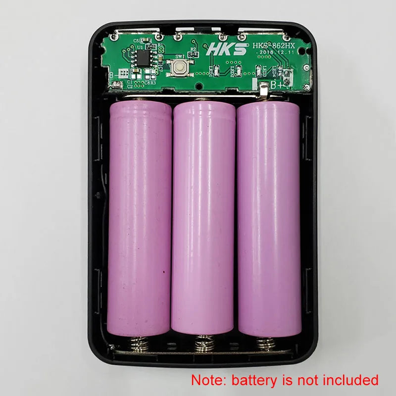 DIY Power Bank Box Rechargeable Flat Head Battery Charger Outer Case for Women Girls Birthday Gift