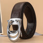 New 3.4cm fashion Women's Belt Formal Leather Canvas Male Belt High Quality Metal Automatic Buckle business Belt for men jeans