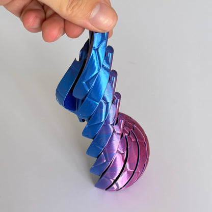 3D Printed Soccer Ball Twisty Fidget Toy, Deformable Football Texture Stress Relief Ornament, Sports Desktop Decor