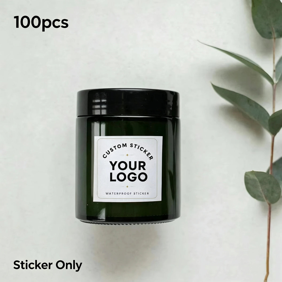 1-100Pcs Square Personalized Custom Stickers, Decor Labels for Holiday Gatherings, Memory Albums & Handmade Keepsakes