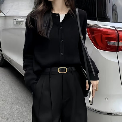Ladies' slim fit waist belt - PU leather solid color gold buckle, suitable for skirts and pants, suitable for daily leisure, wed