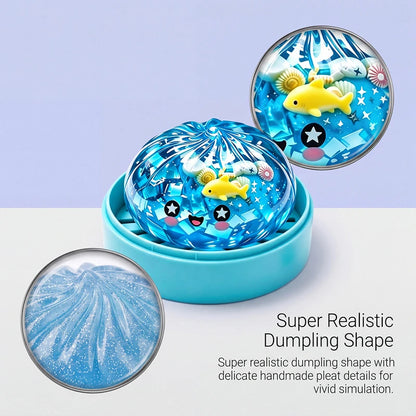 Marine Animal Shell Steamed Stuffed Bun Toy Glitter Mud Fun Decompression Toy Funny Stress Anxiety Relief Squeeze Prank Toy