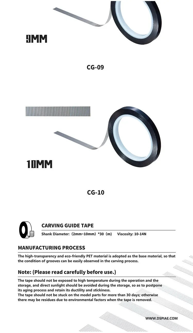 DSPIAE CG Series Carving Guide Tape for Gundam Model Building Tools Carving Hard Edge Tape Model Plastic DIY Hobby Craft Tools