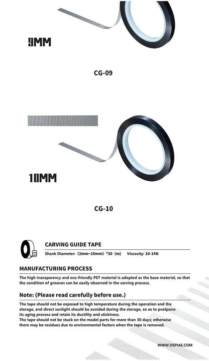 DSPIAE CG Series Carving Guide Tape for Gundam Model Building Tools Carving Hard Edge Tape Model Plastic DIY Hobby Craft Tools