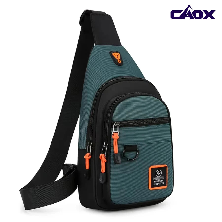 Fashion Men's Chest Bag Handbag Lightweight Oxford Fabric Crossbody Shoulder Bag Stylish Casual Men's Waist Packs Male Chest Bag