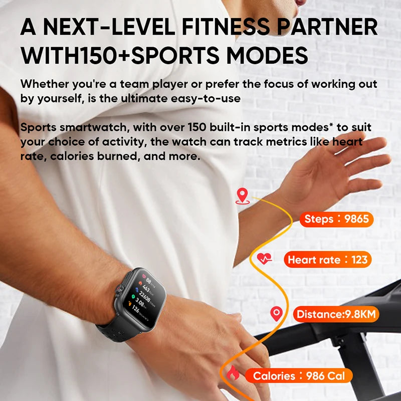 For IOS Watch Ultra 2 SE Men Women Smart Bracelet 1000mAh Battery GPS AMOLED Display Bluetooth Call Sport Waterproof Smart Watch