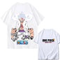 2026 New ONE PIECE Zoro Luffy Gear 5 Printed Short-sleeved Cotton T-shirt Summer Tide Pure Cotton Unisex Clothing