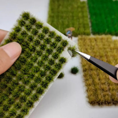120PCS Multicolor Grass Tufts 8mm Height Self-Adhesive Miniature Flower Grass Model DIY Accessories Sand Table Layout