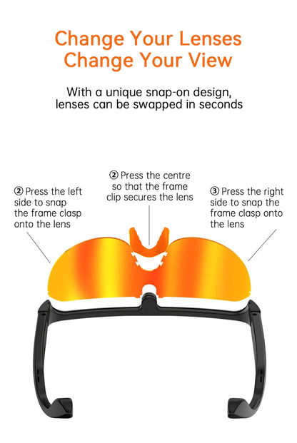 4K Polarized AI Smart Cycling Glasses Men 800W Camera Video Recording Translation Sunglasses Bluetooth Call Music Sports Glasses