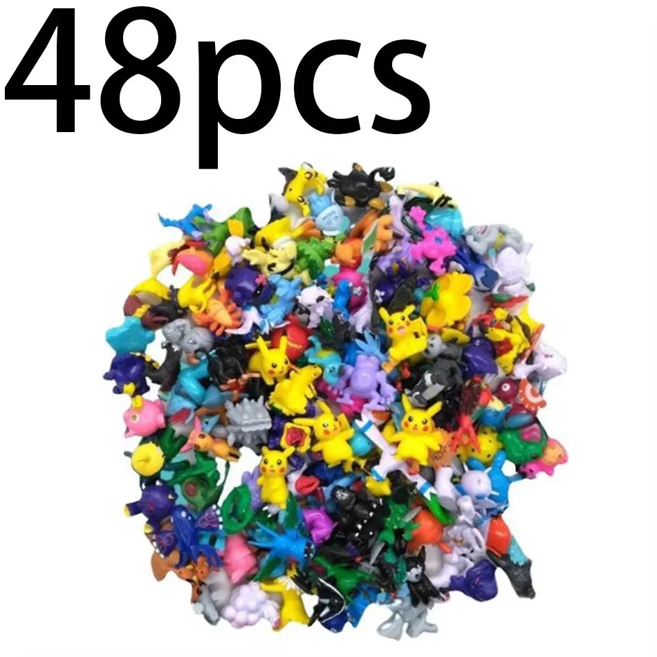 24-144Pcs Pokemon Anime Acition Figure Pikachu Model Ornamental Decoration Mini Model Doll Toy Christmas Birthday Gifts