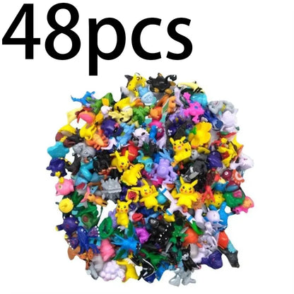 24-144Pcs Pokemon Anime Acition Figure Pikachu Model Ornamental Decoration Mini Model Doll Toy Christmas Birthday Gifts