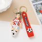 1pc 2026 Football Player Figure Keychain Soccer Cartoon Doll Car Key Ring Backbag Pendant Souvenir Gifts for Fans Friends