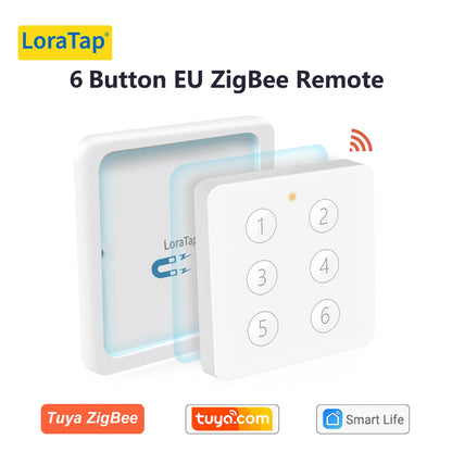 LoraTap ZigBee 3.0 Wireless 13 Types Push Button EU US Remote Controller Tuya Scene Automation Control Switch Smart Life App