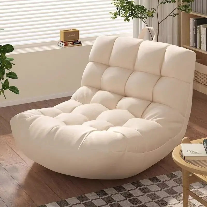 Modern Lazy Sofa Single Sofa Chair Convertible Leisure Bed Small House Living Room Balcony Comfortable Couch Seat Adult Chair