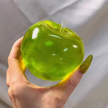 *Squishy Green Apple Stress Ball Soft Fidget Sensory Toy for ADHD Autism Slow Rebound Squeeze Toy for Adults Kids Christmas Gift