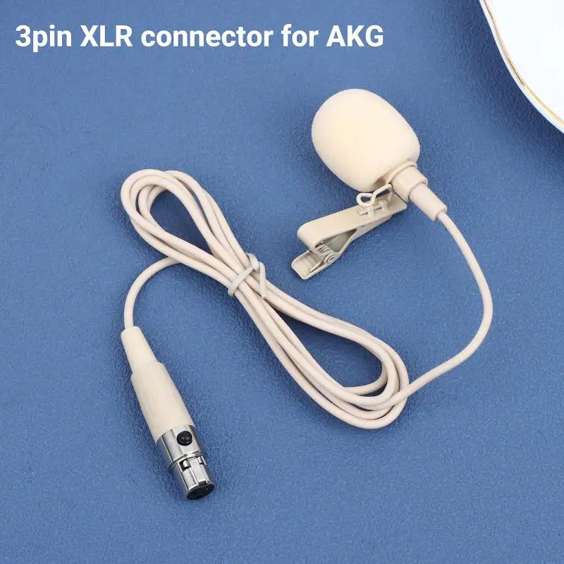 Microphone 80-20KHZ ZL-F1720 S/A/B/C/D Beige Lapel Clip Mic With 2pcs Cover Microphone Replace Accessories