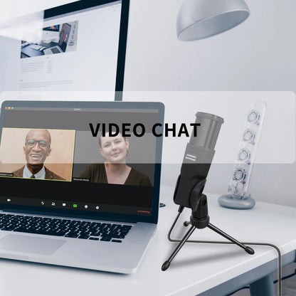 USB Computer Microphone, Condenser PC Mic for Podcasting, Streaming, Vocal Recording, Compatible with PC & Laptop, PS4/5