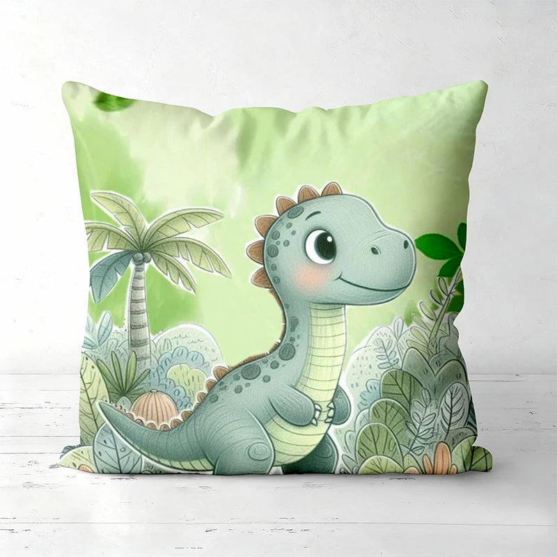 Cute Dinosaur Patterned Throw Pillows for Home Decor Polyester pillowcase, sofa decorative cushion cov Headboard Pillow