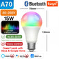 TNCE Tuya E27 Bulb Bluetooth/WIFI/Zigbee, Dimmable Light LED lamp 2700-6500k RGB, Smart Life APP, Voice with Alexa Google Home