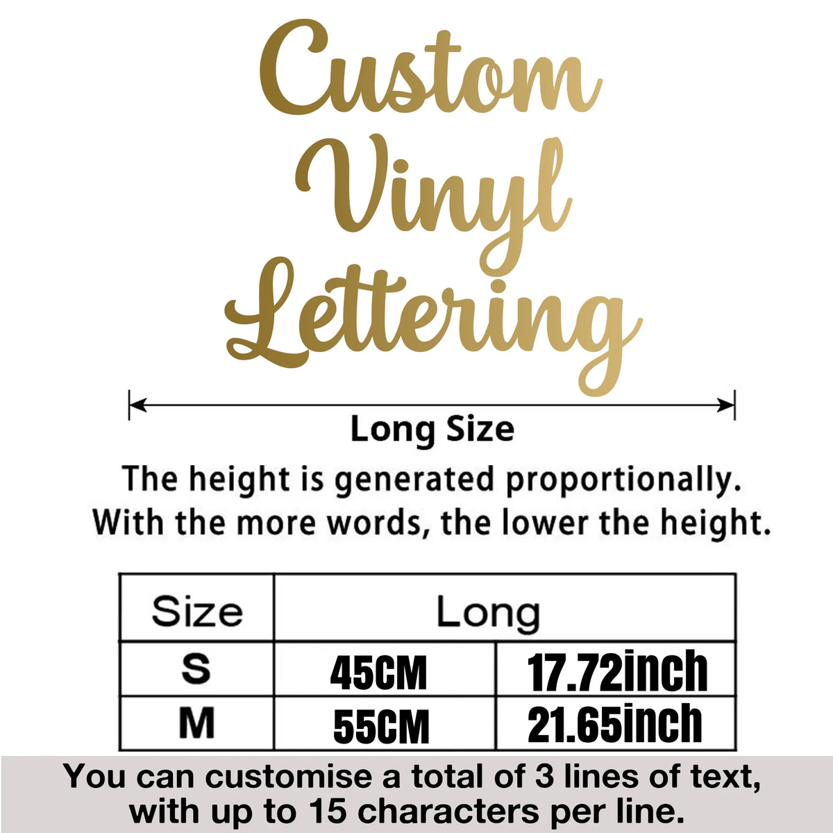 3lines/1Set Custom Wedding Vinyl Lettering Decals Personalized Name Quote Backdrop Stickers DIY Wall Decor for Arch Sign