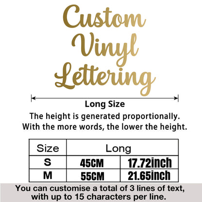 3lines/1Set Custom Wedding Vinyl Lettering Decals Personalized Name Quote Backdrop Stickers DIY Wall Decor for Arch Sign