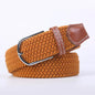 Unisex Elastic Fabric Woven Casual Women Belt Pin Buckle Expandable Braided Stretch Canvas Stylish Leisure Belts for Men