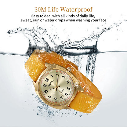 BERNY Women's Watches Nurse Watch Casual Simple Ladies Gold Quartz Watches Luminous Easy Read Waterproof Sport Women Wristwatch