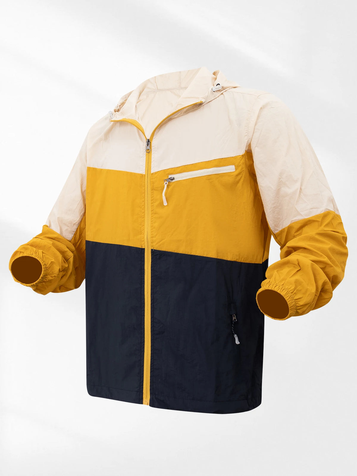 Men's UV-protective Jacket Breathable Thin Lightweight Coat Spring/Summer Hooded Sports Outerwear Waterproof Clothing